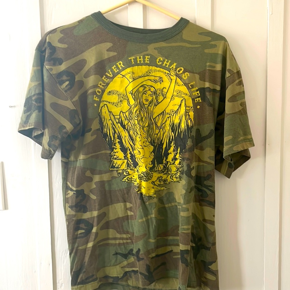 Forever the chaos life motorcycle camo tee